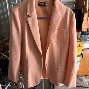 Haberdashery Women's Pink vintage  Blazer Size 14 by Personal Jacket sport coat
